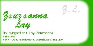 zsuzsanna lay business card